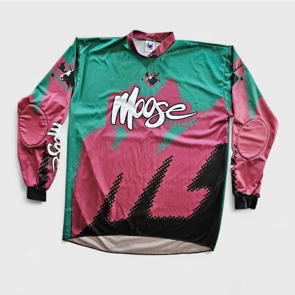 Vintage Moose Offroad 1994 Motocross BMX Agroid Padded Racing Shirt Jersey XXL